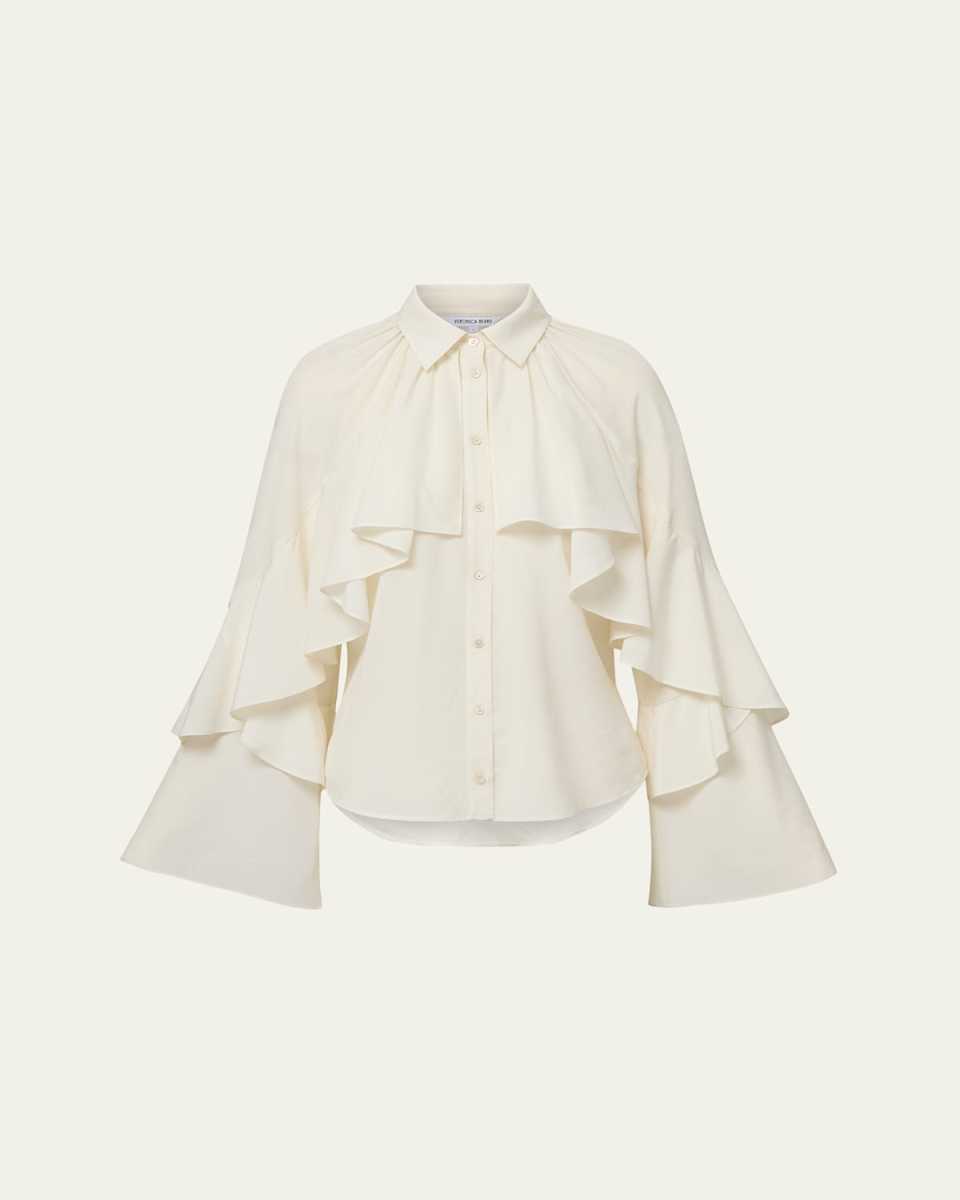 Demaris Silk Ruffled Blouse